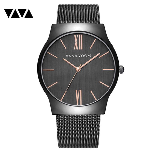 

dropshipping casual men's fashion stainless steel strap quartz watch men wrist watch luxury men montre luxe homme, Slivery;brown