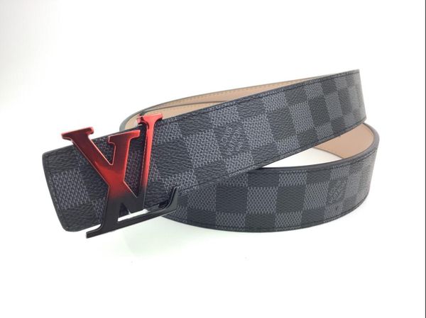 

selling new men womens black belt genuine leather letter belts brass belt for gift seller, Black;brown
