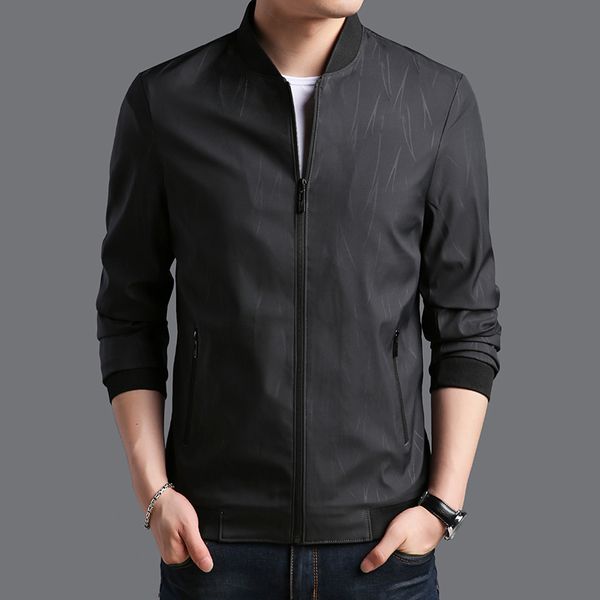 

2019 new fashion brand clothing jacket men casual mandarin collar wind breaker mens coat graphic autumn mens coats and jackets, Black;brown