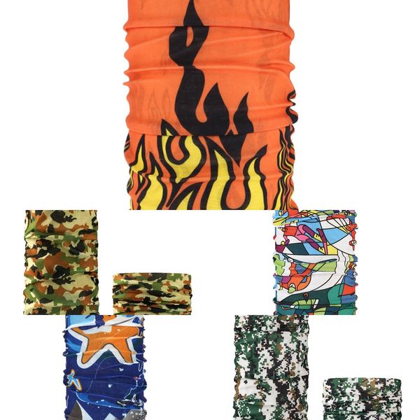 

nfyxl shipping sport bicycle fishing scarf neck gaiter shield face mask headband bicycle headwear ring scarf bandana balaclava i cant breath, Black