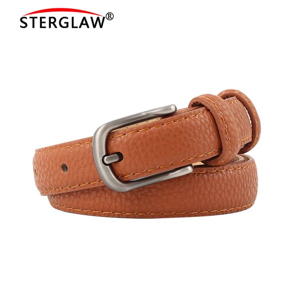 

105*1.9cm new 1.9cm wide belts female dress women pu leather belt brand famous belt for womens ceinture femme n108, Black;brown