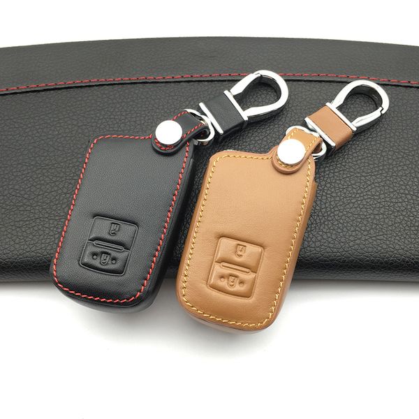 

100% leather car key case car-covers for camry crown corolla prado prius rav4 key cover car wallet keys accessories