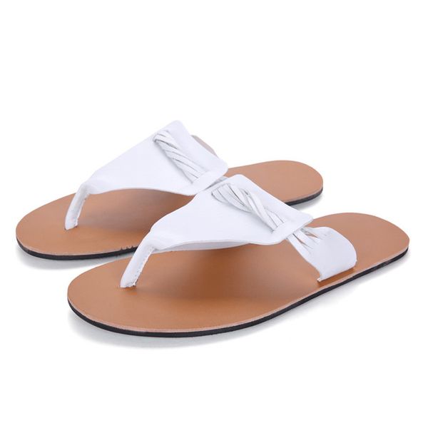 

men's gentleman fashion leisure wear non-slip rome beach slippers shoes mans footwear terlik kapcie slides 40jy15, Black
