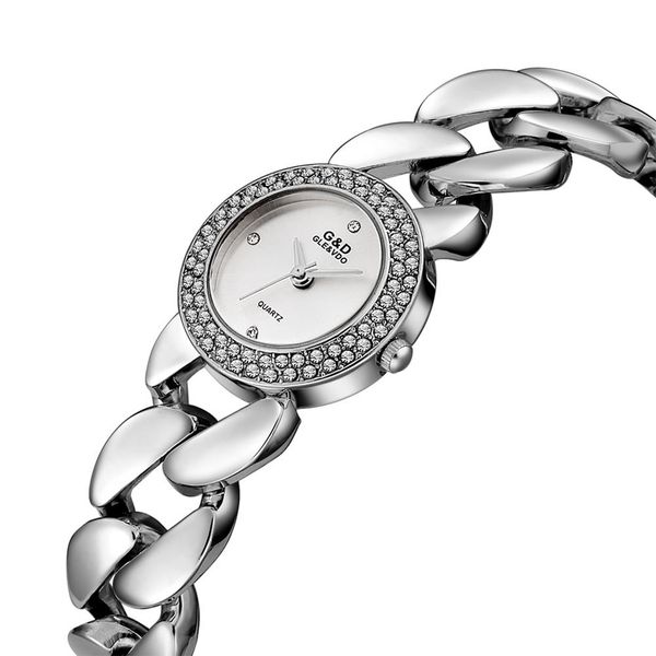 

brand fashion ladies bracelet rhinestone watches luxury silver steel strip quartz wristwatch women clock gift zegarek damski, Slivery;brown