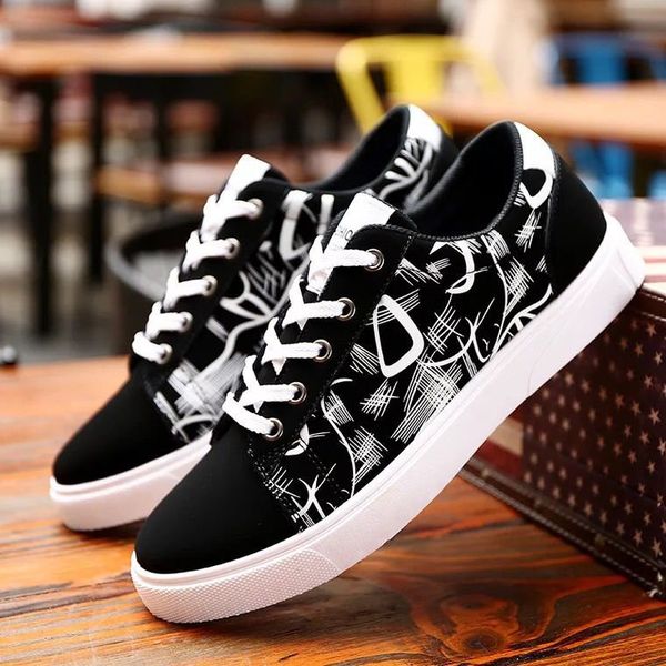 

men casual shoes nice canvas shoes men breathable casual canvas walking, Black