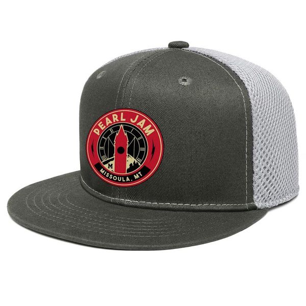 

pearl jam missoula, mt unisex flat брим trucker cap styles персонализированные бейсболки дом и на выезде бинаурального pearl jam fan art лог, Blue;gray