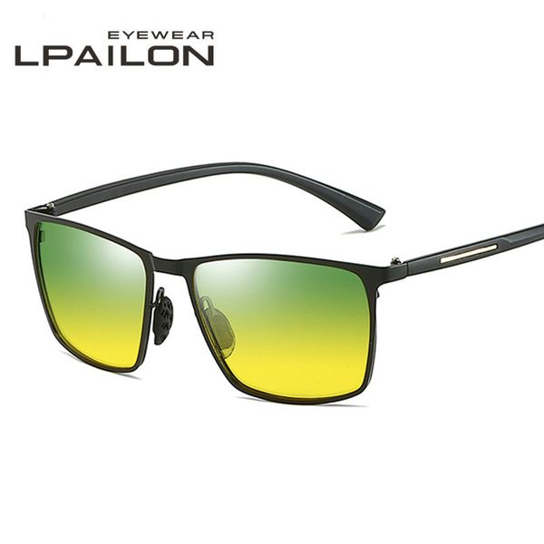 

aluminum magnesium pchromic polarized sunglasses men driving glasses day night vision driver goggles masculino, White;black