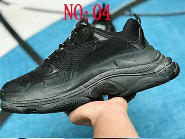 

multi luxury triple s designer low new arrival sneaker combination soles boots men womens runner shoes sports casual shoe, Black