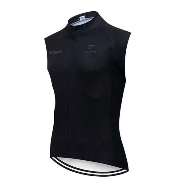 

2020 strava team cycling sleeveless jersey vest (bib )shorts sets mountain bike clothes quick dry breathable outdoor bike clothing n0401, Black;red