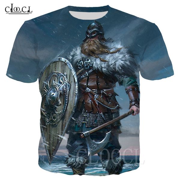 

nordic viking tattoo t shirt women men 3d print vikings skull short sleeve harajuku couples 2020 fashion, White;black