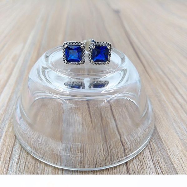 

аутентичные 925 стерлингового серебра шпильки синий timeless elegance серег подходит европейский pandora стиль коты ювелирных изделий 290591, Golden;silver