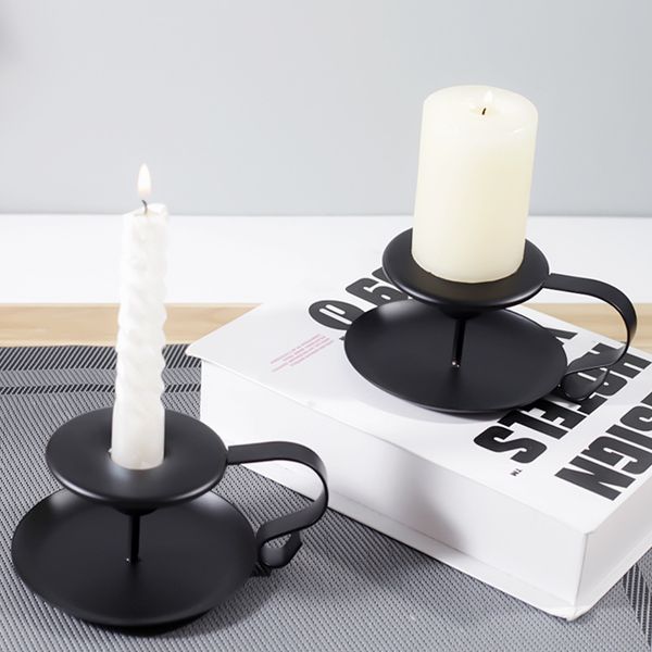 

урожай ретро классический вид конус подсвечник держатель железный европейский стиль подсвечник стенд подсвечник партии рождество день рожден