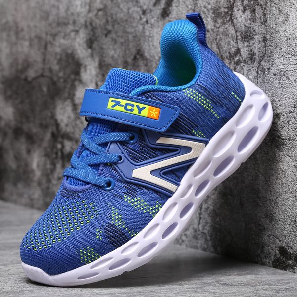 

children sneakes summer shoes for boys blue kids boy brand trainers light boys sport kids shoes flywire boy running sneakers, Black