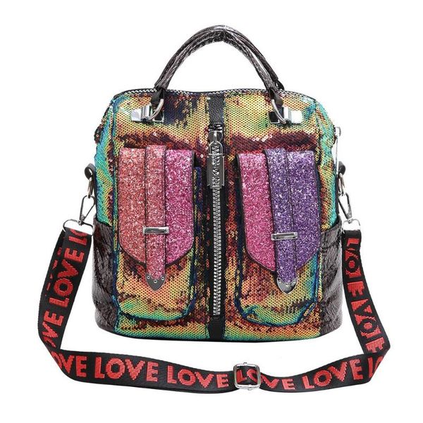 

women ladies girls fashion bling sequinsÂ shoulder handbag tote backpack bags bag bolsas feminina#t3