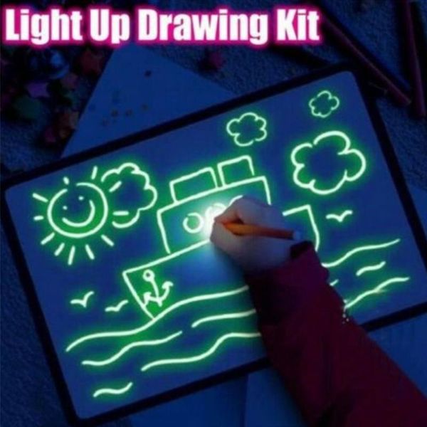

illuminated light drawing board toy development drawing doodle tablets education toys qjy99