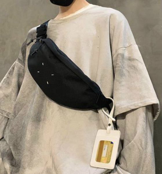 

2020 chest bags female diagonal cross wild simple tooling diagonal bag canvas chest bag waist bag men and women drop shipping