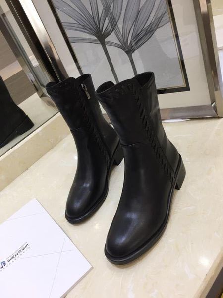 

leather ankle boots 282310 women boot riding rain boots booties sneakers high heels lolita pumps dress shoes, Black