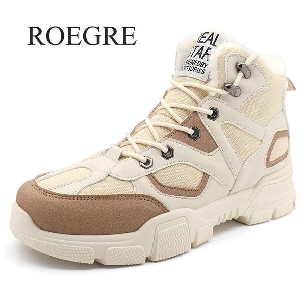 

2019 winter boots men ankle snow shoes waterproof keep warm plush mens winter footwear outdoor anti-slip botas masculina hombre, Black