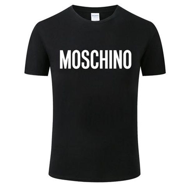 

v6 moschino men luxury brand designer t-shirt men's summer 2020 cotton cute young animal print short-sleeved t-shirt, White;black