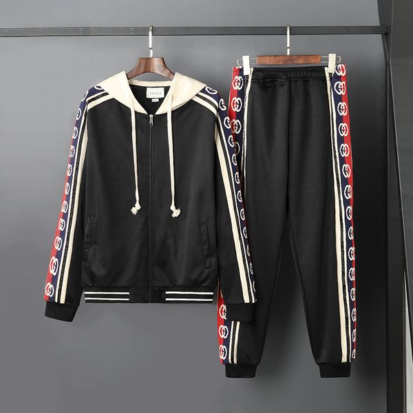 

autumn and winter fashion men's sports suits men and women couples sports zip hooded suit ladies luxury sports pants
