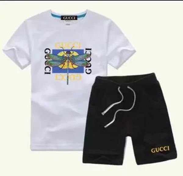 

2020baby boys and girls designer t-shirts and shorts suit brand tracksuits 2 kids clothing set sell fashion summer children's td624666, Blue