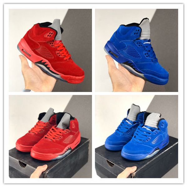 

children sports shoes 2020 new blue red v 5s kids basketball shoes outdoor trainers size 28-38