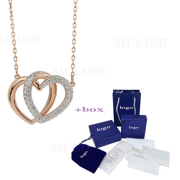 

mulier 2019 swa new dear necklace original ladies ornaments anniversary wedding romance luxury jewelry 5194826, Golden;silver