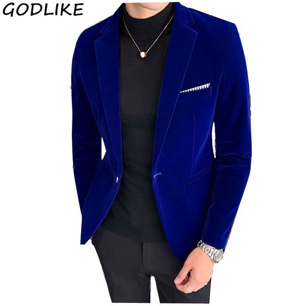 

men's gold velvet long sleeve suit jackets, slim design blazer men, business wedding party male blue suit coats, White;black