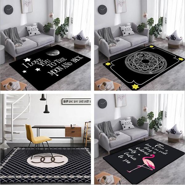 

2019 new ins pattern living room rectangle carpet eco-friendly bedroom floor mats foot pad yoga mat skid proof home decoration