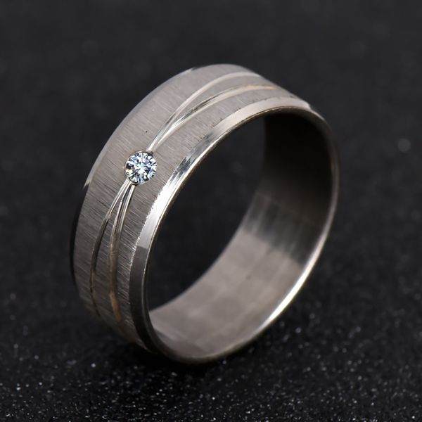 

stainless steel rings wedding rings white crystal for men women fashion jewelry never fade, Slivery;golden