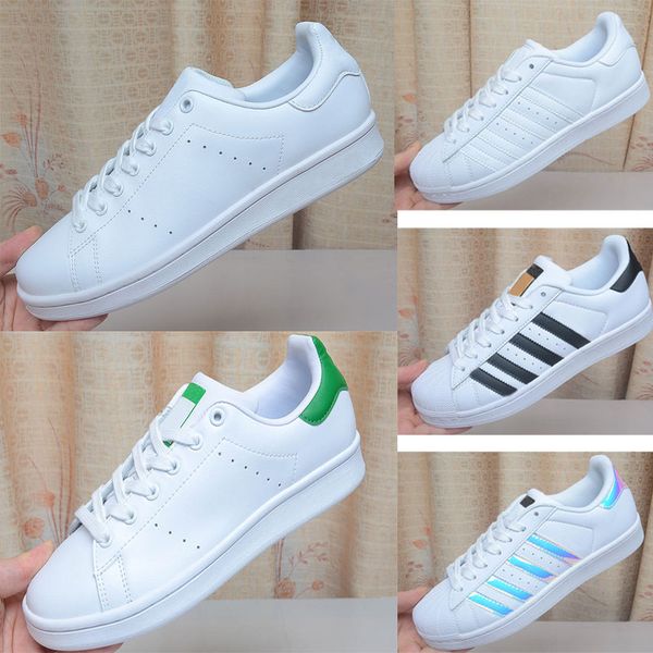 

smith superstar shoes stan white black pink blue gold superstars 80s pride sneakers super star women men sport casual shoes 36-44