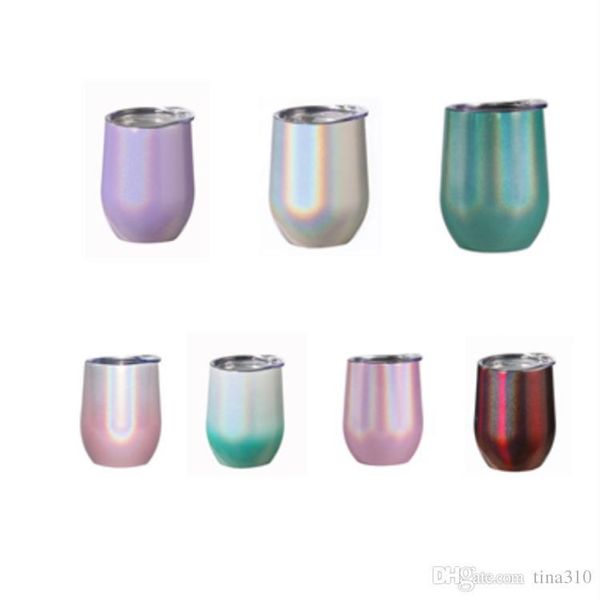 

12oz with lid water bottle stainless steel tumbler stemless wine glass metal edge wide mouth coffee cup t2i5287