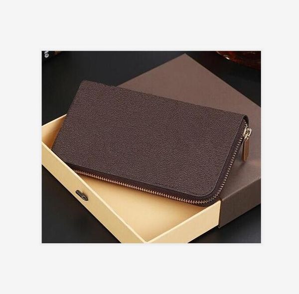 

zippy wallet with dust bag 60015 60017 women men luxury long purse, Red;black