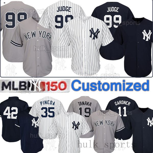 

99 aaron judge yankee 2 jeter new cu tom york 25 gleyber torre 26 dj lemahieu 42 mariano rivera men ba eball jer ey, Blue;black