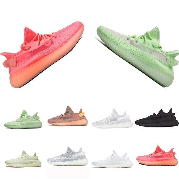 

discount kanye west clay v2 static reflective gid glow in the dark mens running shoes true form women men sports desigoer sneakers us 5-13