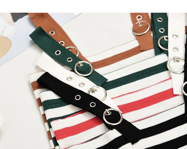 

4 цвета женщина тонкого вязание tank crop tops девушка вязаных обрезанные нашивки футболок camis волчки регулируемых ремнями для женского, White