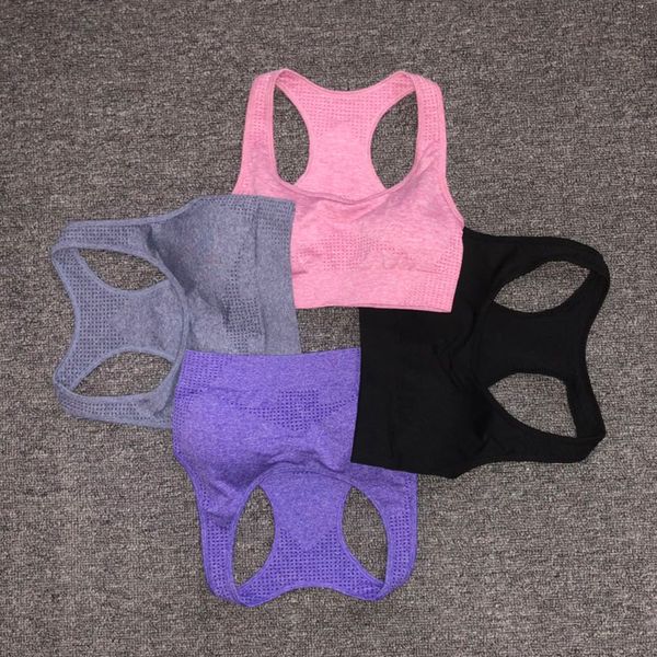 

vital seamless sports bra women fitness cropped push up yoga bra racerback brassiere sport femme gym running sport wear, White;black