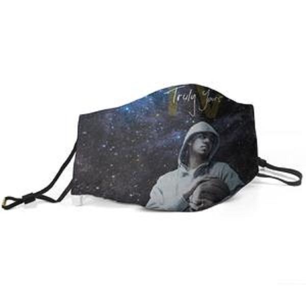 

women men face mask dust mask muffle j. cole truly yours poster printed with adjustable ear hook mask, Silver