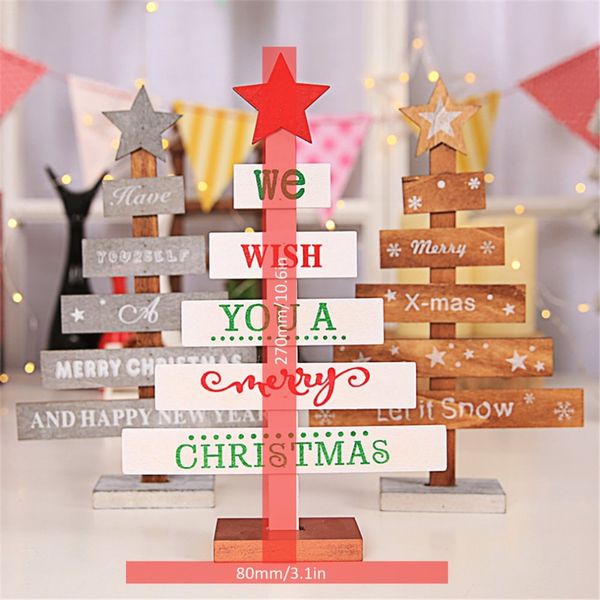 

деревянные рождеством печати christmas tree home office desktop новый год украшение navidad xmas tree + pentagram орнамент