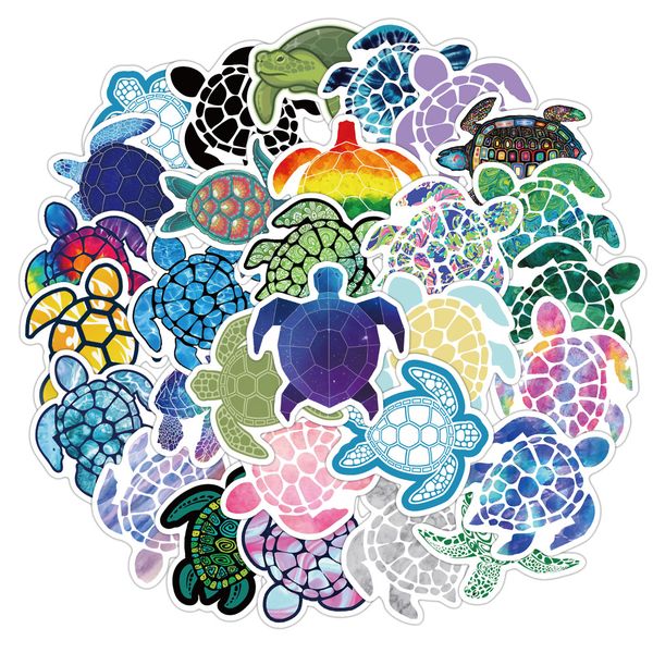 

41pcs lovely colorful sea turtle little turtle stickers for diy luggage lapskateboard car motorcycle bicycle stickers
