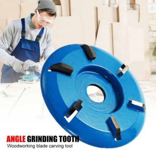 

three/six teeth power wood carving cutter disc milling attachment 90mm diameter 16mm bore arc/flat for angle grinder attachment