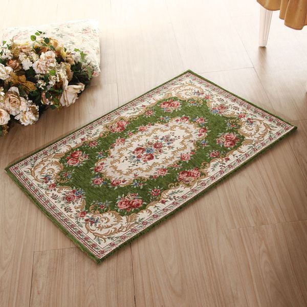 

горячие жаккардовые country-style зеленый коврик коврики doormat ковер оптовая factory direct может быть сделано от имени