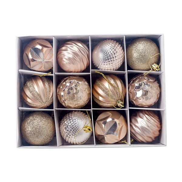 

12pcs display diy small christmas ball set bauble wedding tree decor hanging home ornament gift painted pvc party