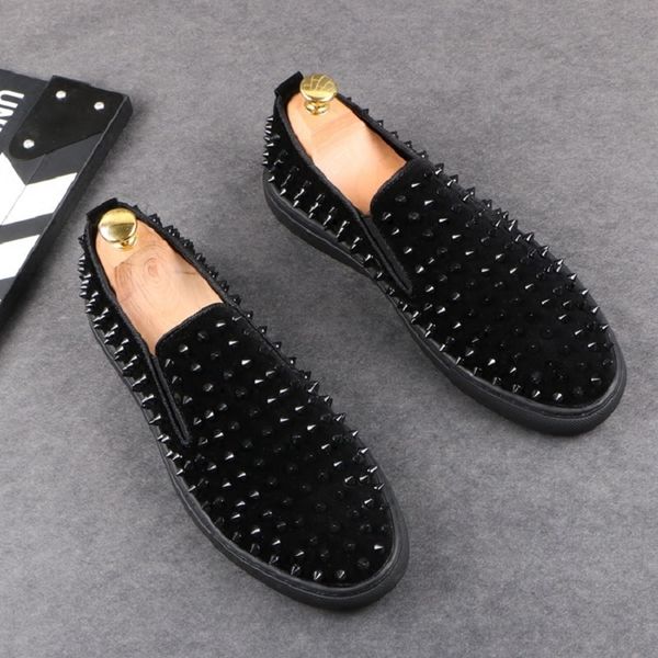 

new shoes loafers soulier homme cuir italien genuine leather men casual shoes heren loafers, Black