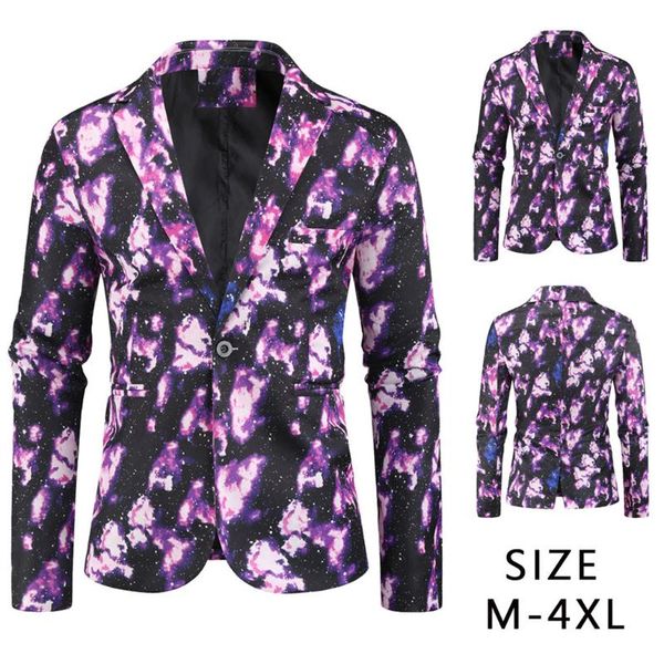 

men's blazer casual vintage turn-down collar long sleeve print floral suit coat jacket dance party blouse business style#a3, White;black