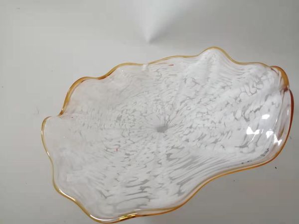 

art white hand blown glass plates for wall deco design with art scalloped edges wall lamps tiffany style custom glass wall plates
