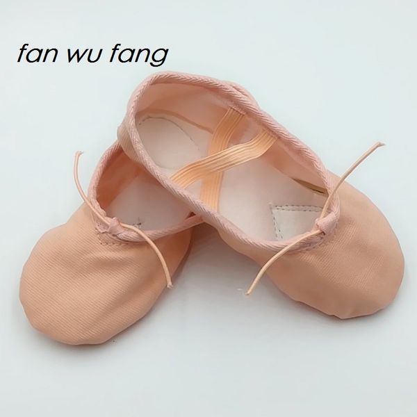 

fan wu fang beige cloth head dance shoes ballet shoes soft outsole practice yoga slippers according the cm to buy