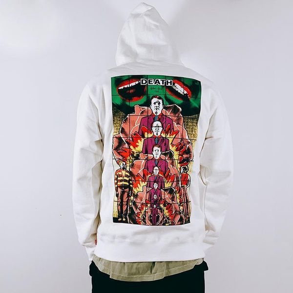 

19fw box logo gilbert george deeath hooded sweatshirt men women hoodies sweatshirts fashion black white hflswy306