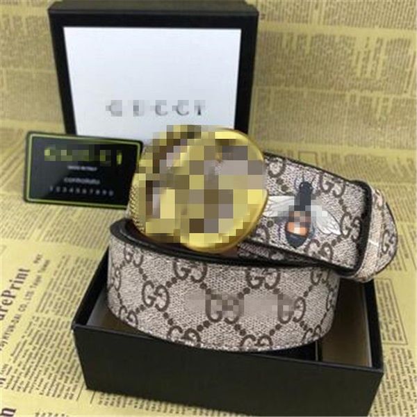 

fashion designer belts men cowhide leather belt metal smooth buckle solid jeans belts for women with box, Black;brown