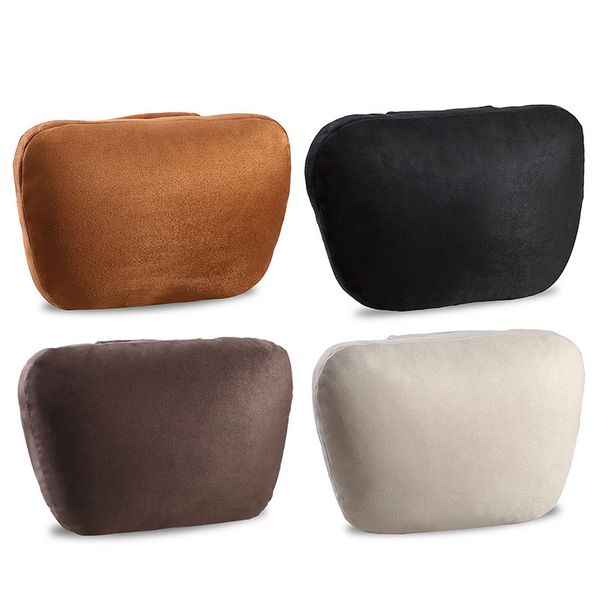 

car pillow interior headrest car neck pillow suede lumbar headrest safety accessories accessories